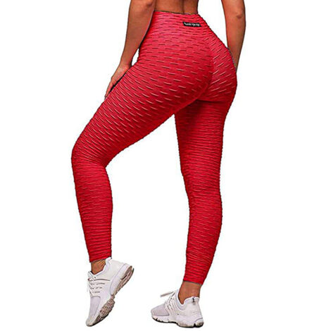 Honeycomb Red High Waist Leggings