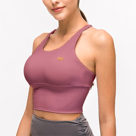 Perk Me Up Violet Braid Sports Bra